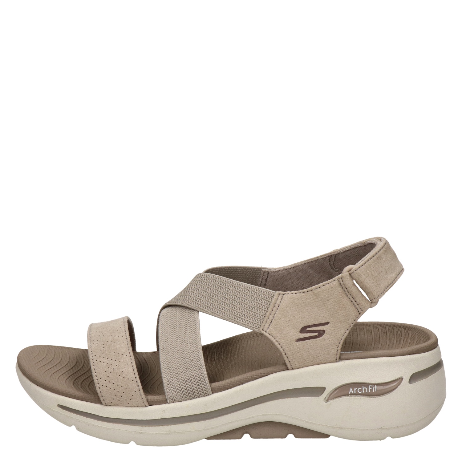 Skechers Arch Fit - Sandalen voor dames - Beige - Nelson.nl