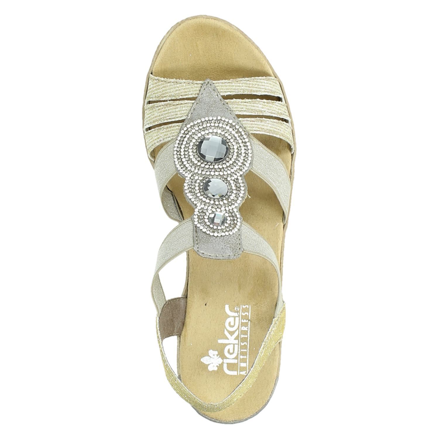 Rieker - Sleehak voor dames - Goud - Nelson.nl