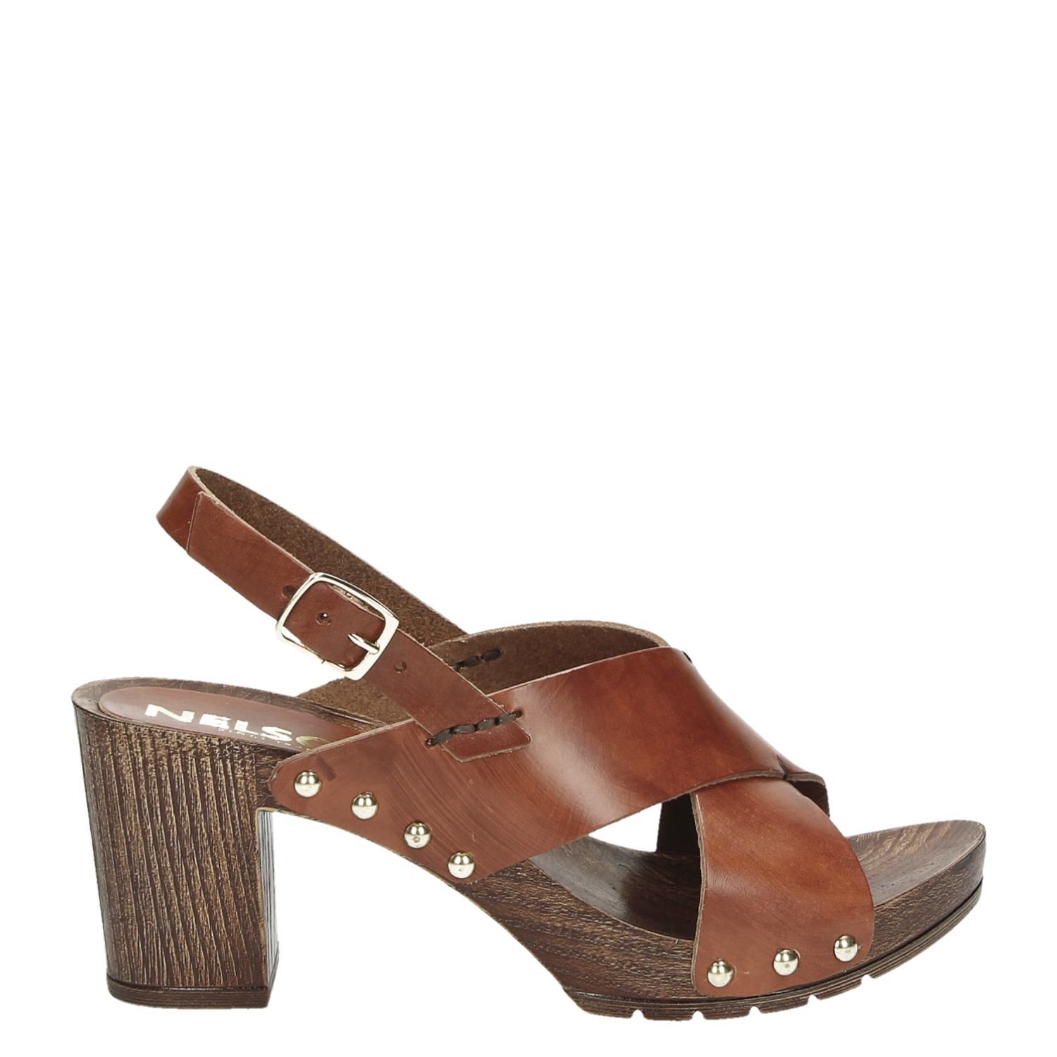 Nelson - Sandalen voor dames - Cognac - Nelson.nl
