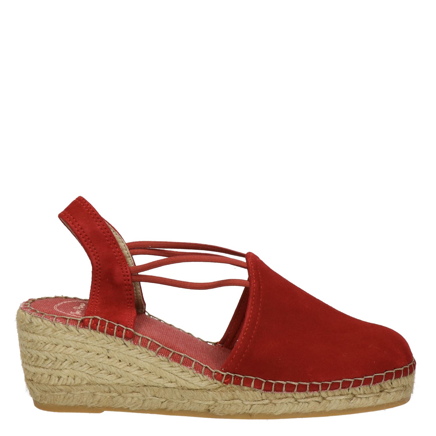 Toni Pons Tremp - Espadrilles voor dames - Rood - Nelson.nl