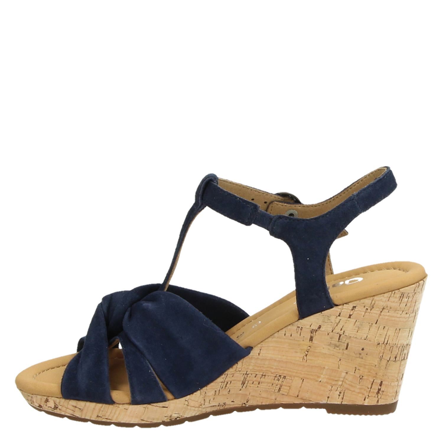 Touwslipper sleehak blauw marineblauw
