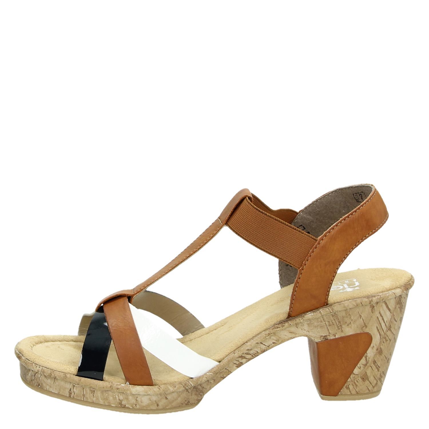 Rieker - Sandalen voor dames - Cognac - Nelson.nl