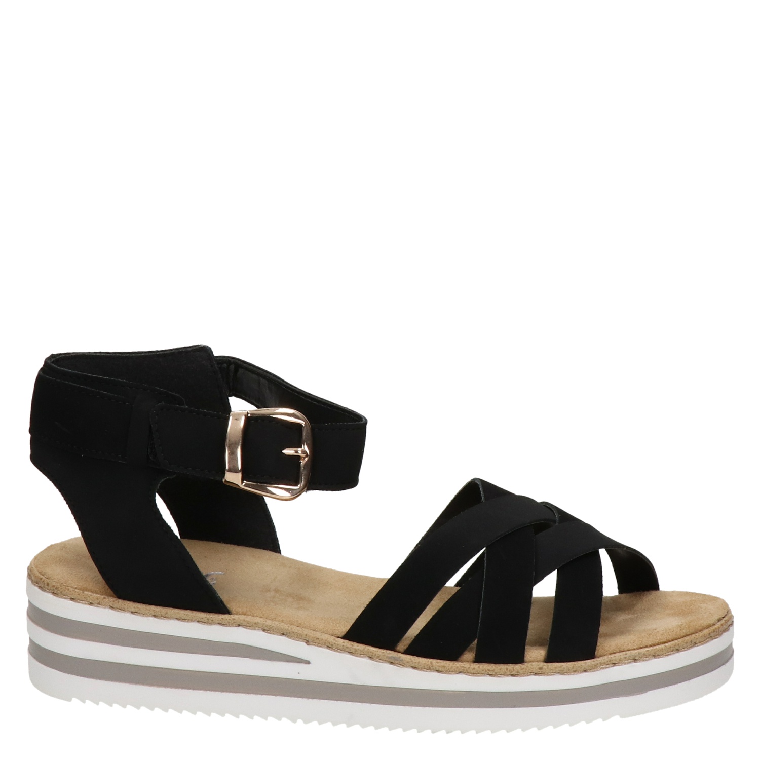 Zwarte Lederlook Plateau Sneakers met Sleehak - Uwantisell.nl