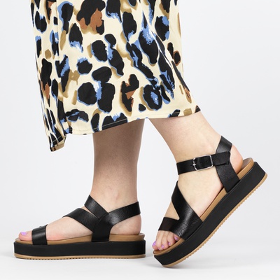 Nelson - Sandalen voor dames - Zwart - Nelson.nl