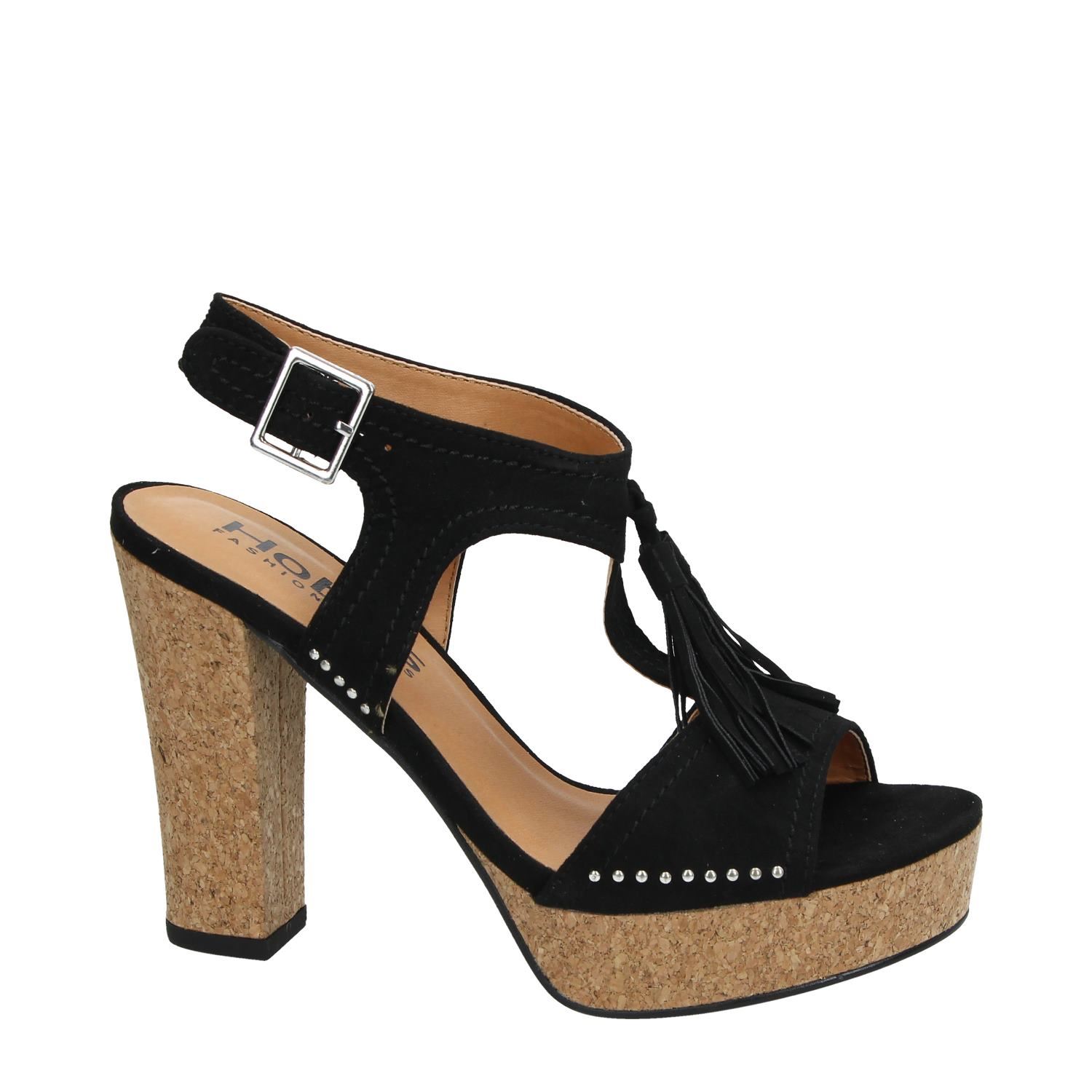 Hobb's - Sandalen voor dames - Zwart - Nelson.nl