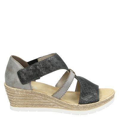 Rieker - Sleehak voor dames - Grijs - Shoemixx.nl