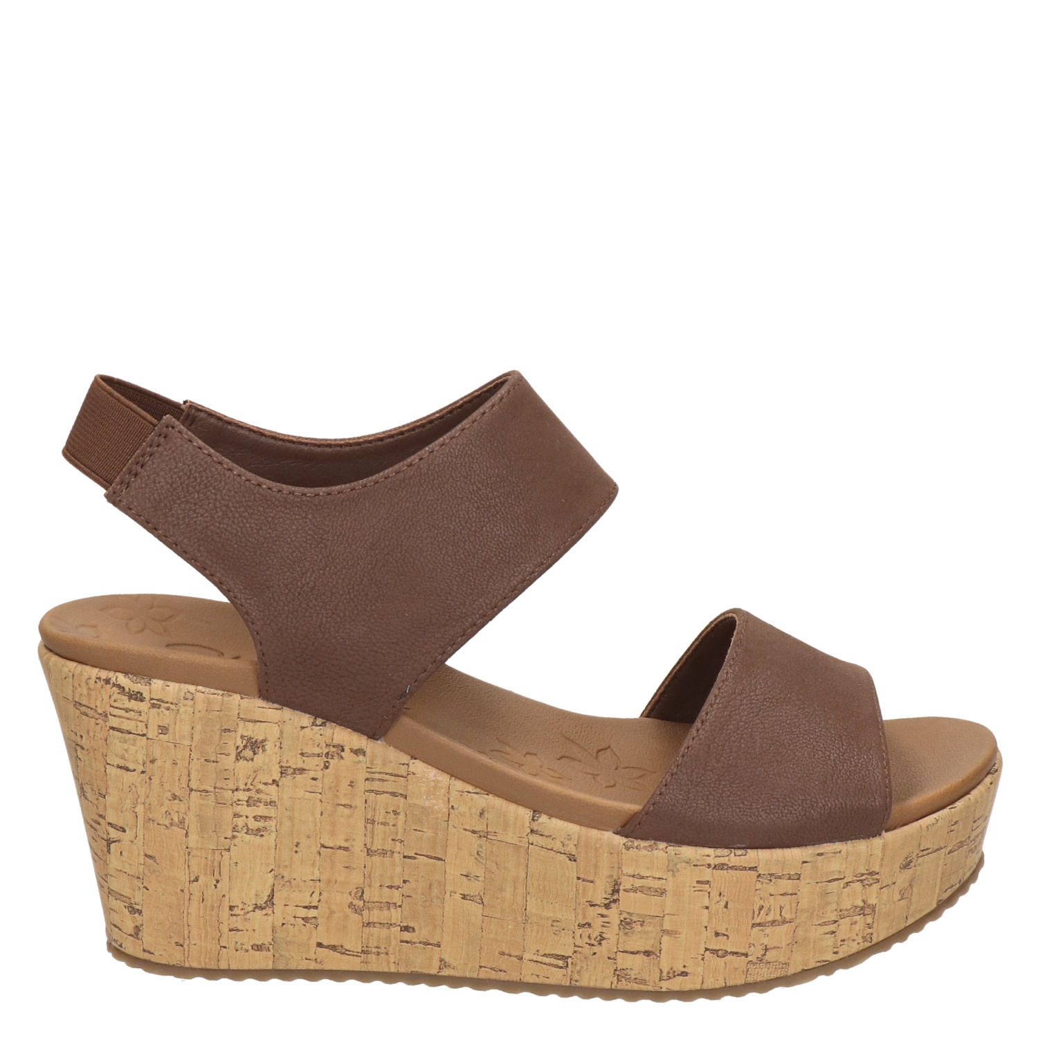 Skechers Brit - Sleehak voor dames - Bruin - Nelson.nl