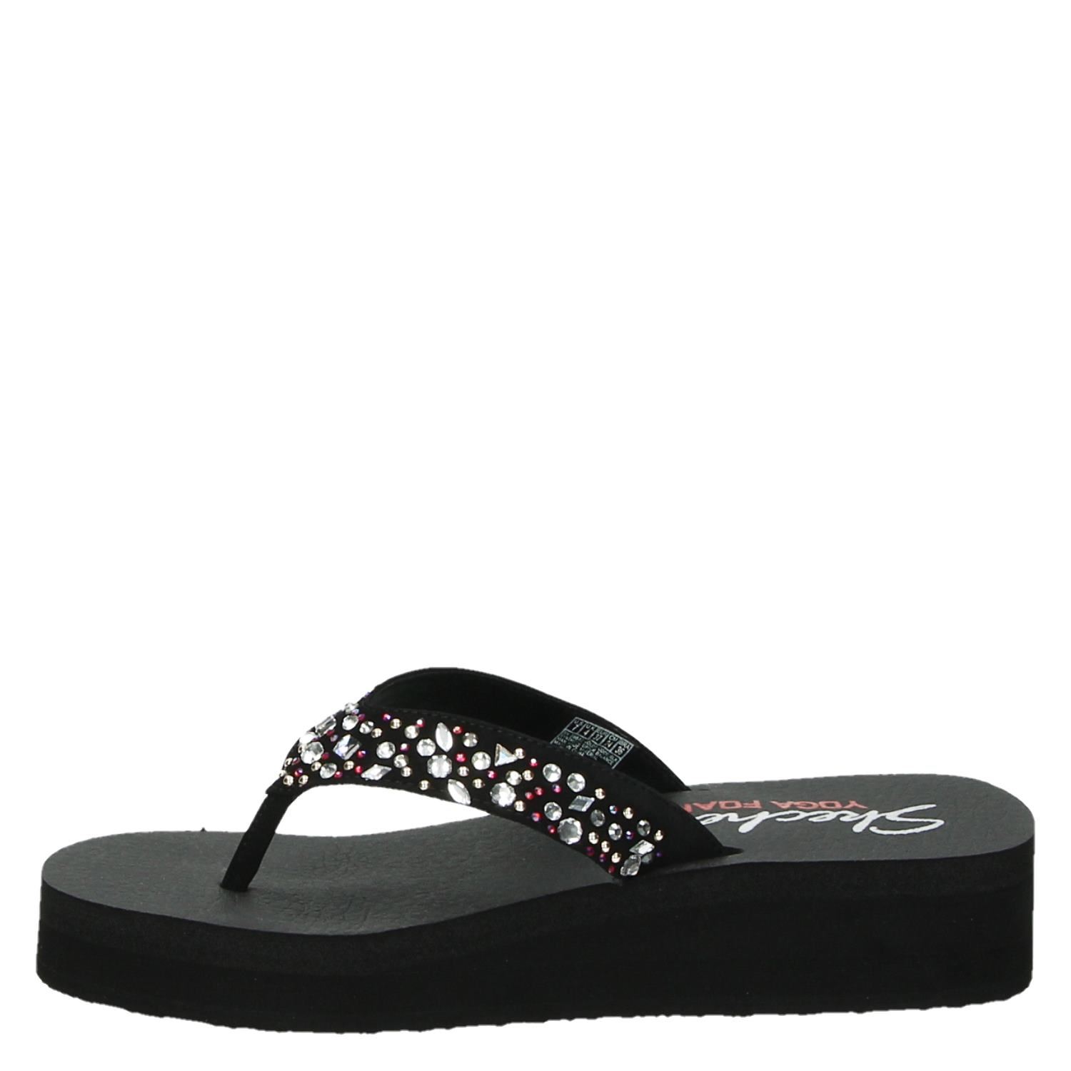 Skechers Cali Dames Slippers Zwart