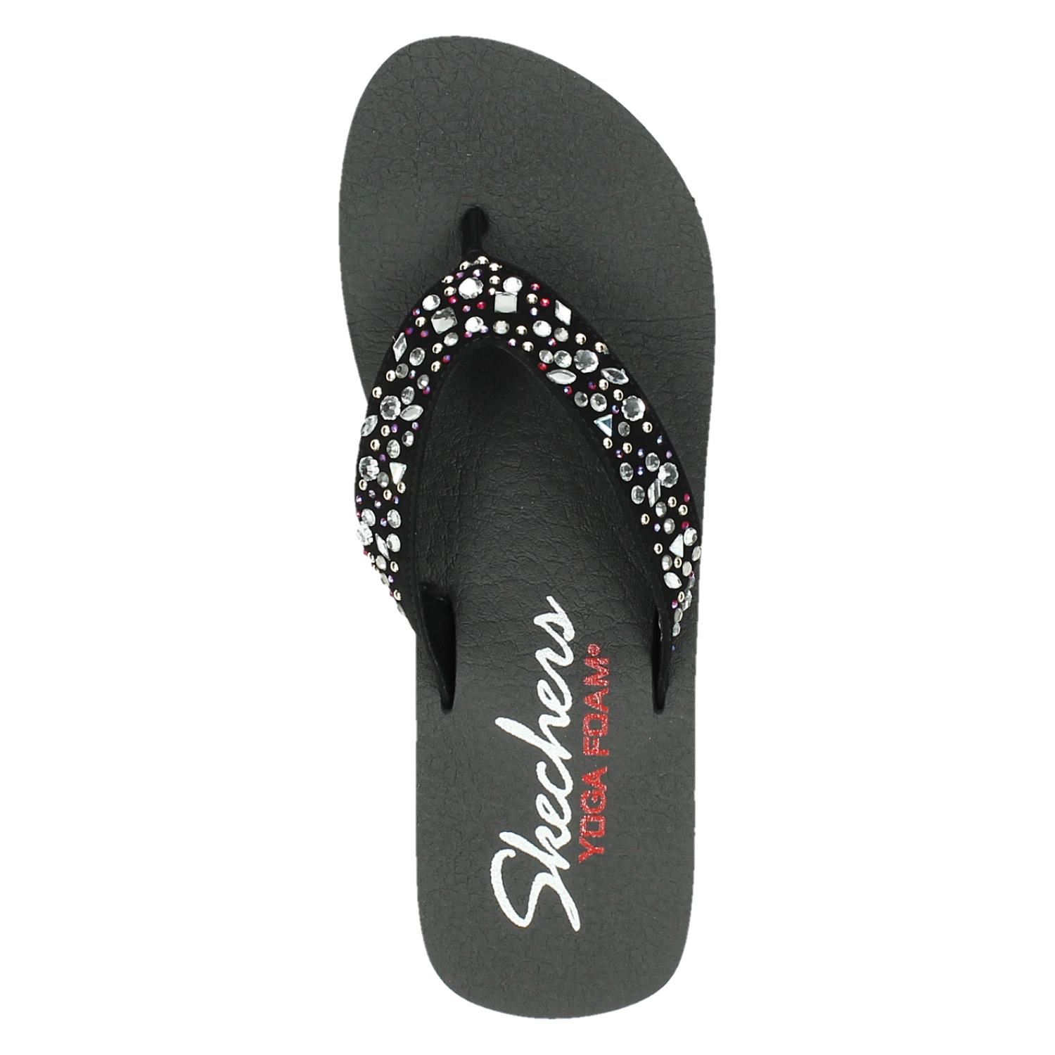 Skechers Dames Slippers Zwart