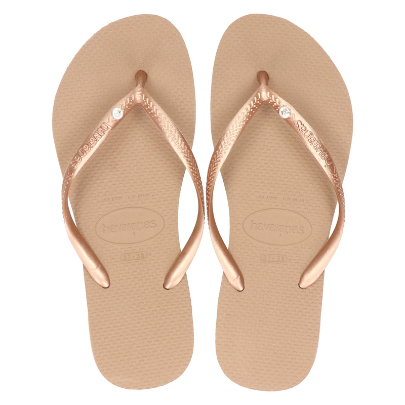 Havaianas Slim Crystal Glamour - Slippers - Rose goud