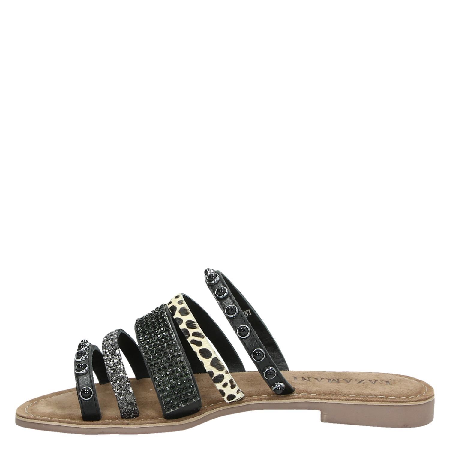 Lazamani - Slippers voor dames - Zwart - Nelson.nl
