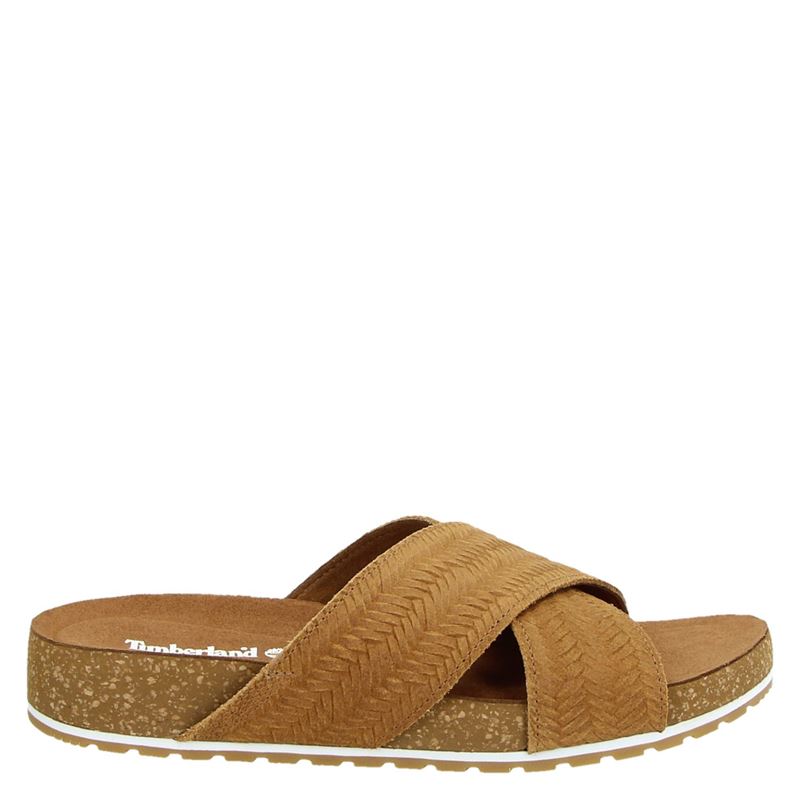 Timberland Malibu Waves Slippers Cognac timberland kopen in de aanbieding