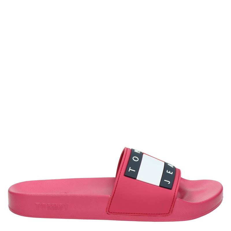 Tommy Jeans Jeans Flag Pool slid - Badslippers - Roze