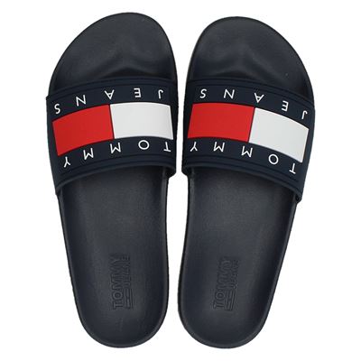 Tommy Jeans Jeans Flag - Badslippers - Blauw