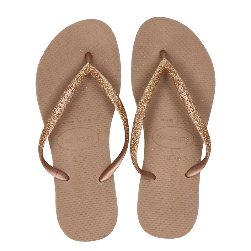 Havaianas Slim Glitter - Slippers - Rose goud