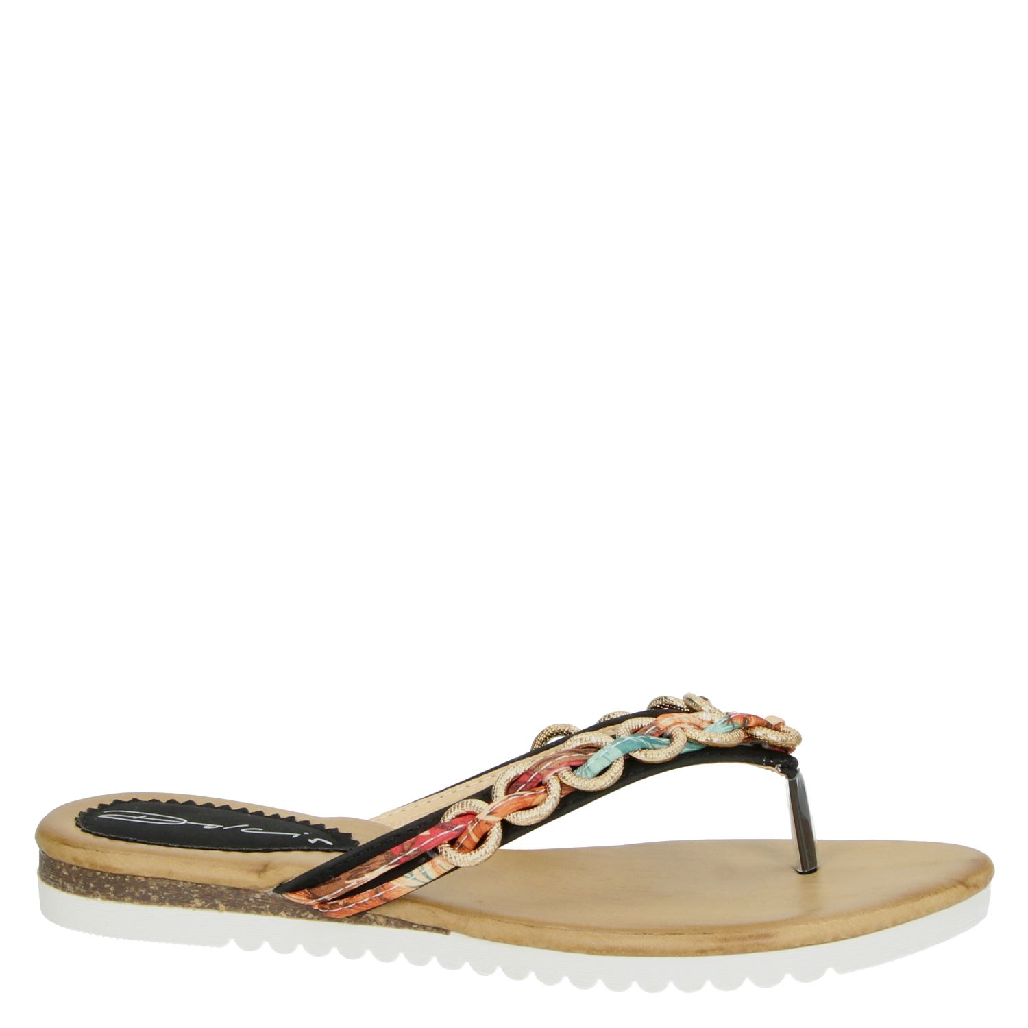 Dolcis - Slippers voor dames - Zwart - Shoemixx.nl