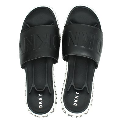 Dkny Mara Slide Slippers Zwart dkny kopen in de aanbieding
