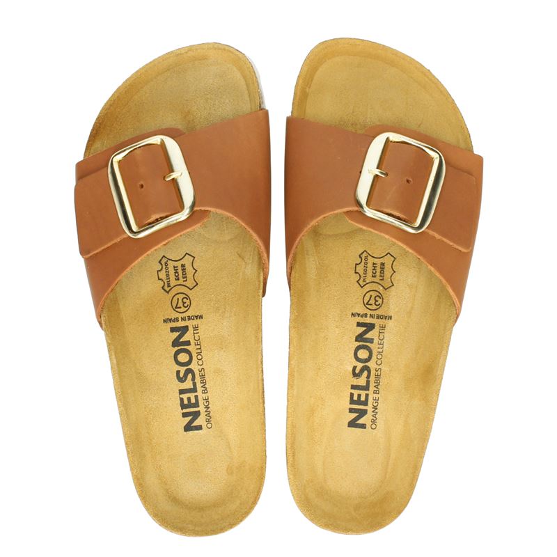 Orange Babies Slippers Cognac orange babies kopen in de aanbieding