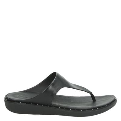Fitflop Banda Toe Post Slippers Zwart fitflop kopen in de aanbieding