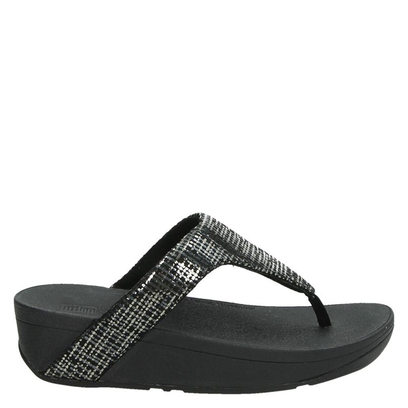Fitflop Lottie Chain Print Slippers Zwart fitflop kopen in de aanbieding