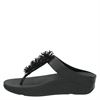 Fitflop Fino Bead Pompom Toe - Slippers - Zwart