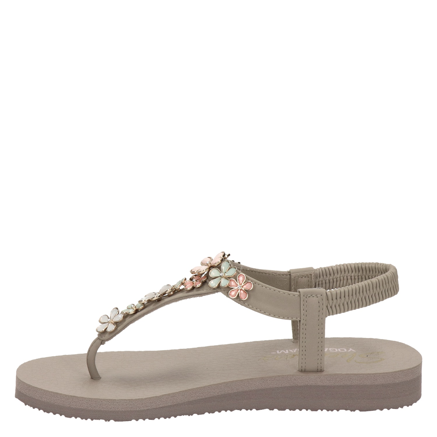 Skechers Meditation - Sandalen voor dames - Taupe - Shoemixx.nl