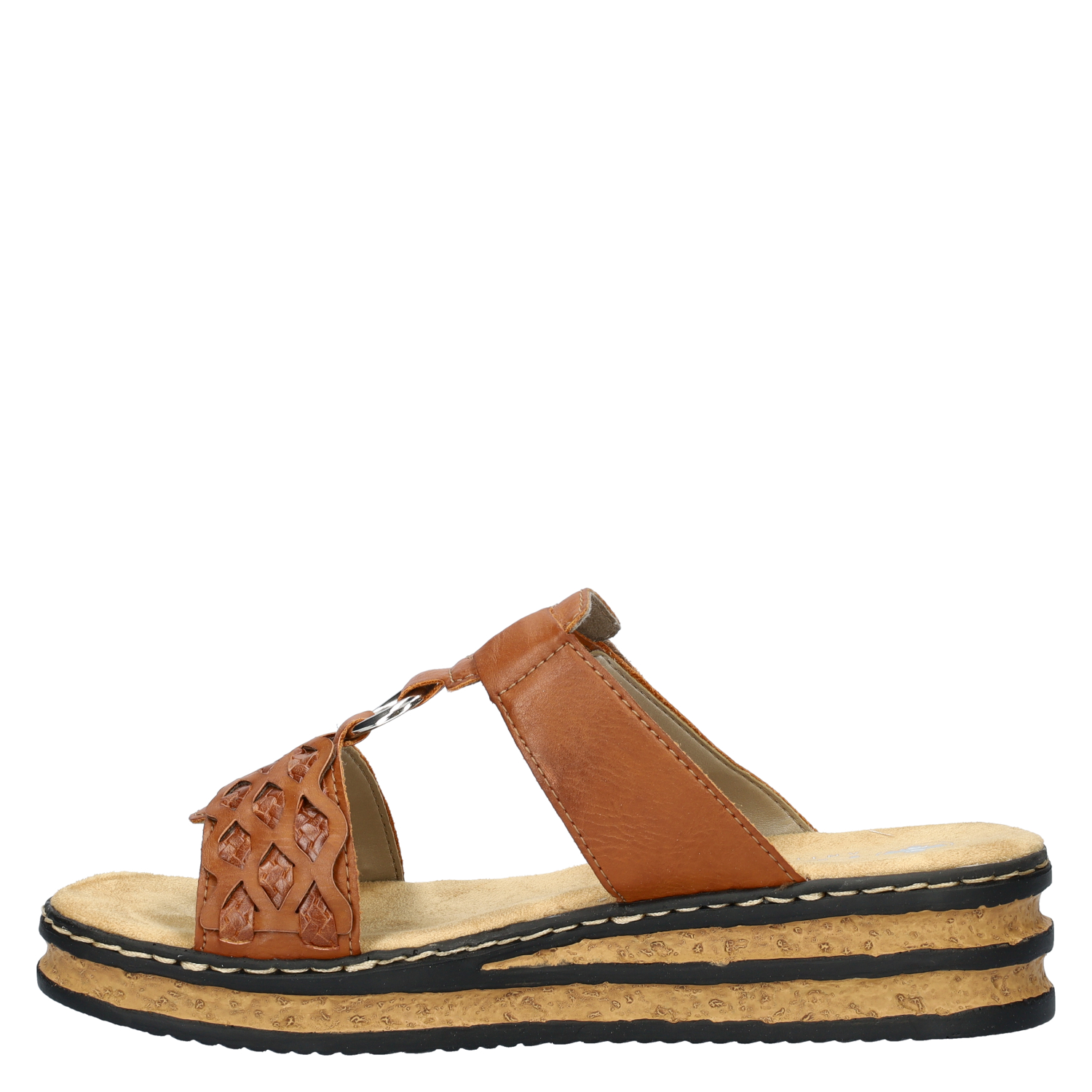 Rieker - Slippers voor dames - Cognac - Nelson.nl