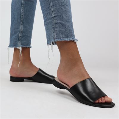 Ecco Flat Sandal - Slippers - Zwart