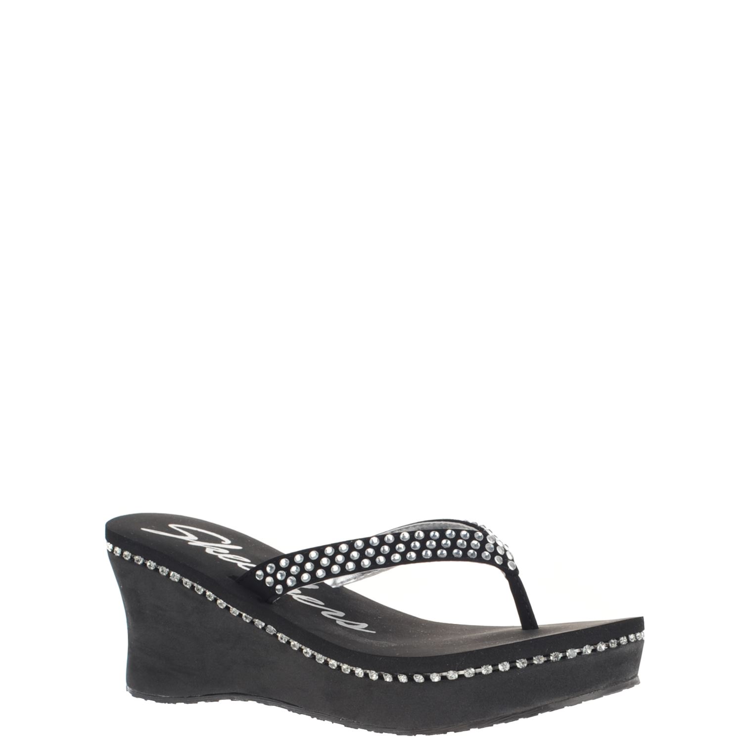 Skechers Dames Slippers Zwart