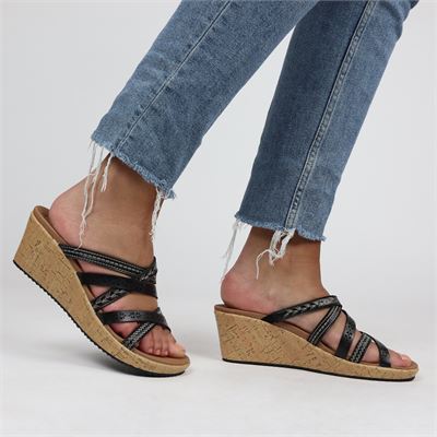 Skechers Luxe Foam - Sleehak - Zwart