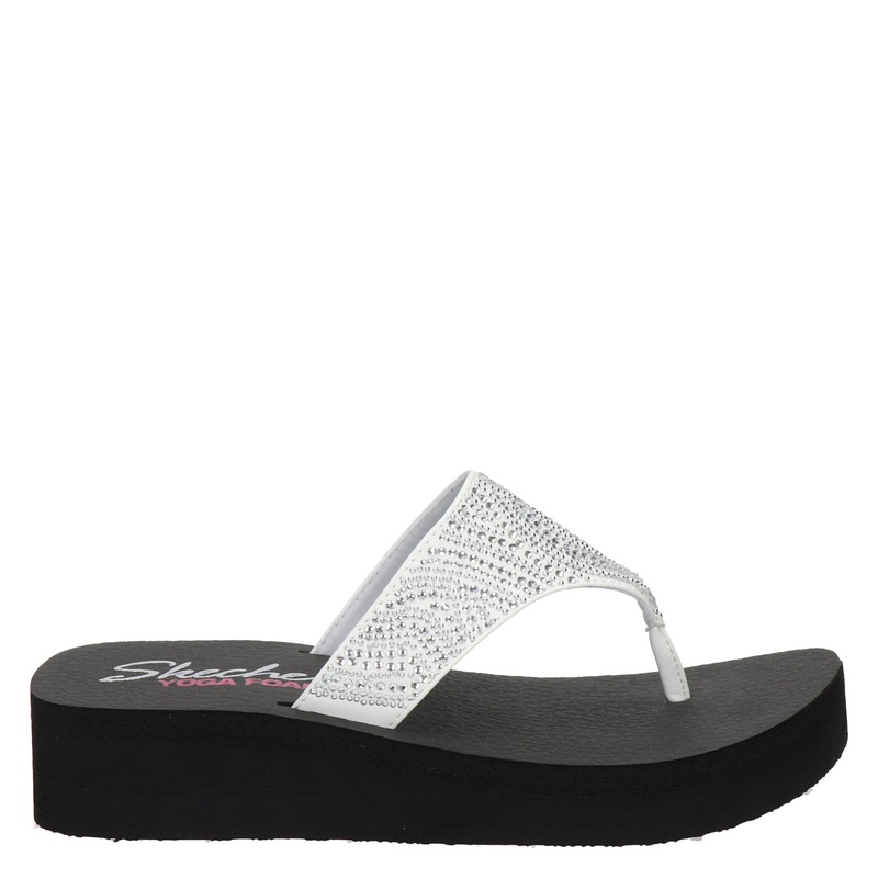 Skechers Vinyasa Slippers voor dames Wit Nelson.nl