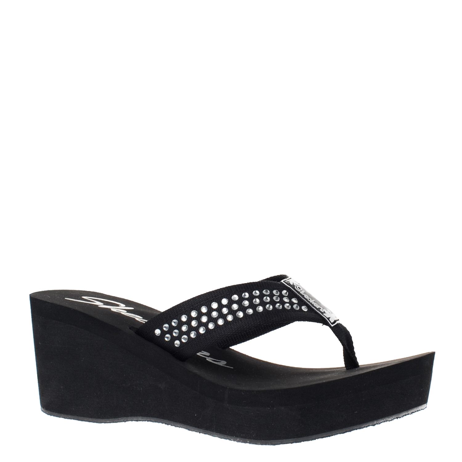 Skechers Dames Slippers Zwart