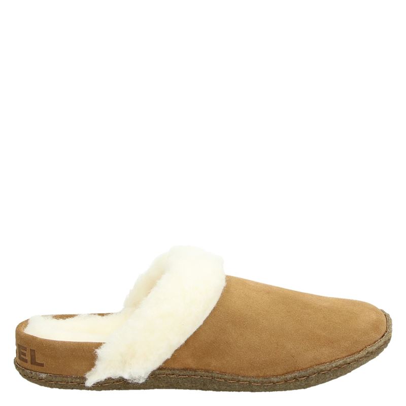 Sorel Nakiska Slide Pantoffels Cognac sorel kopen in de aanbieding