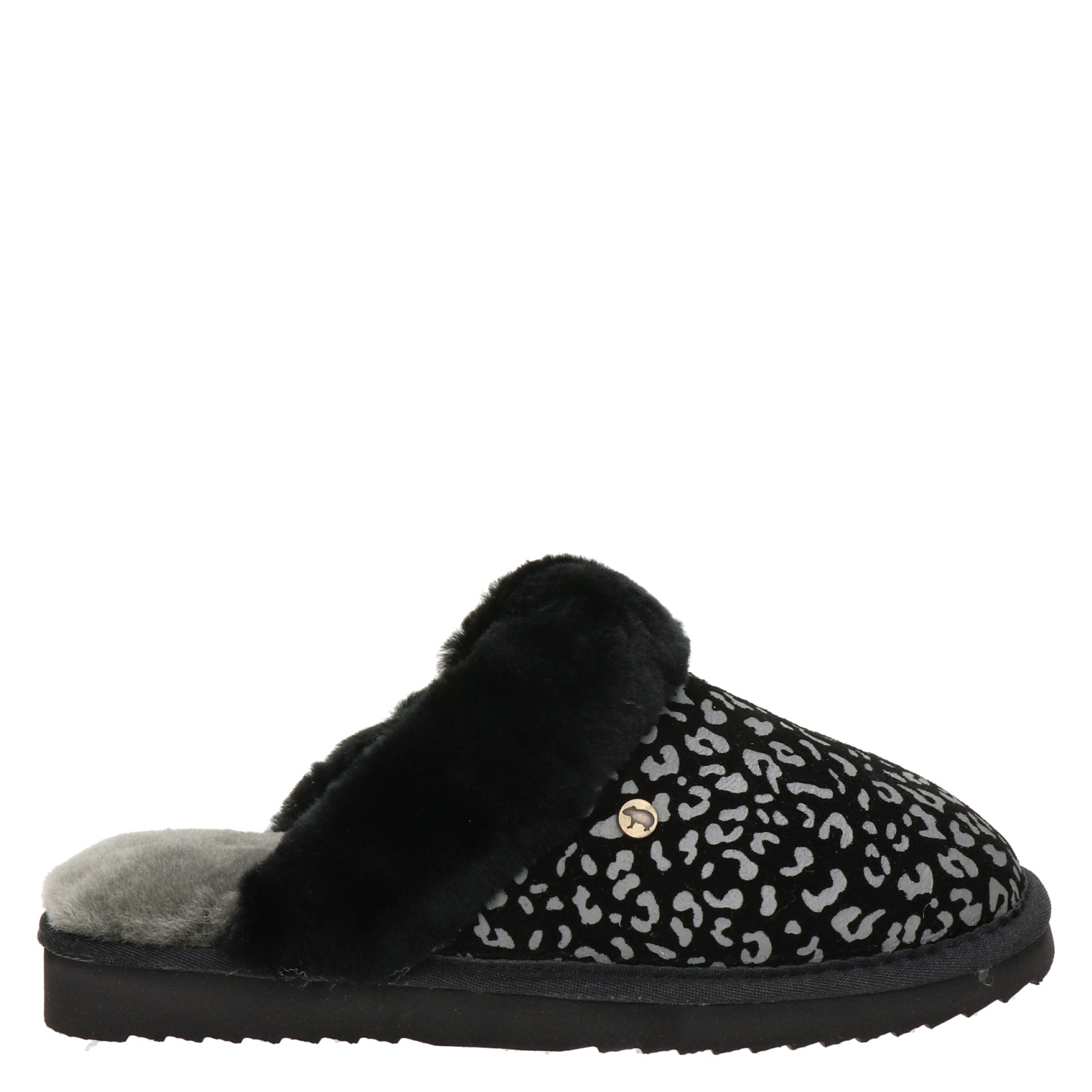 Warmbat Australia Collie Print - Pantoffels voor dames - Zwart - Shoemixx.nl