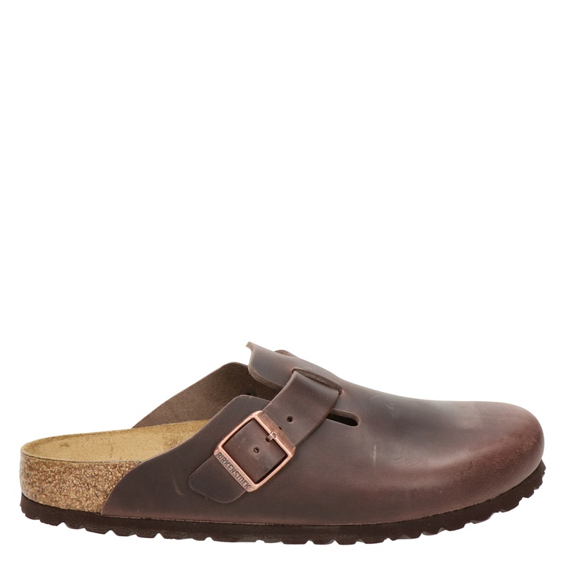 Birkenstock Boston Clog leren instappers bruin