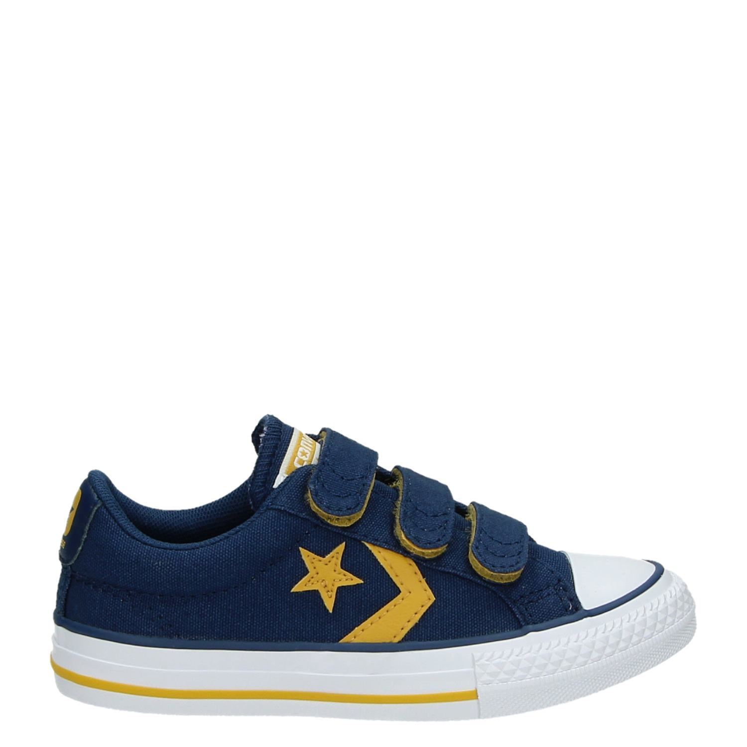 Converse - Klittenbandschoenen voor jongens - Blauw - Nelson.nl