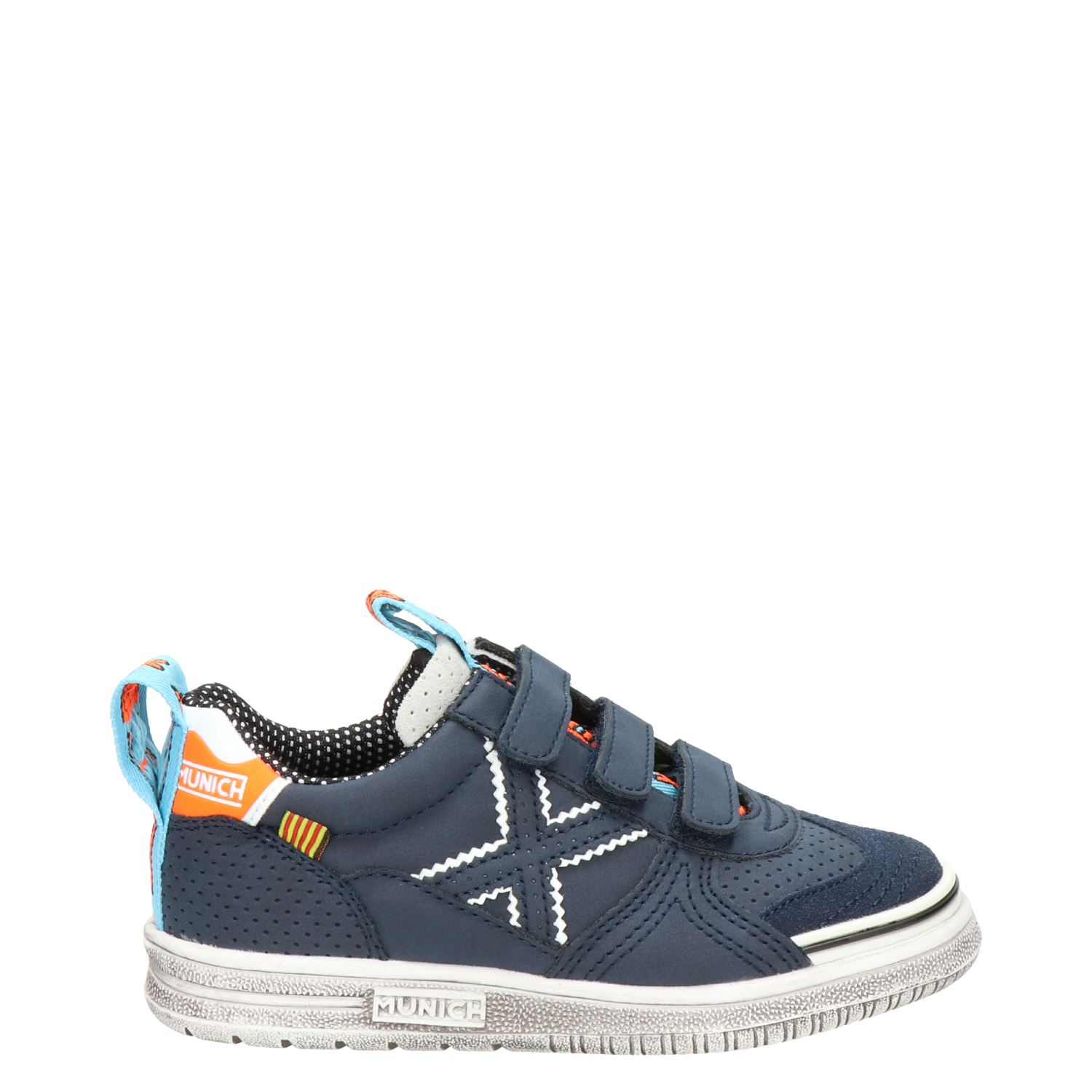 Munich - Klittenbandschoenen voor jongens - Blauw - Nelson.nl