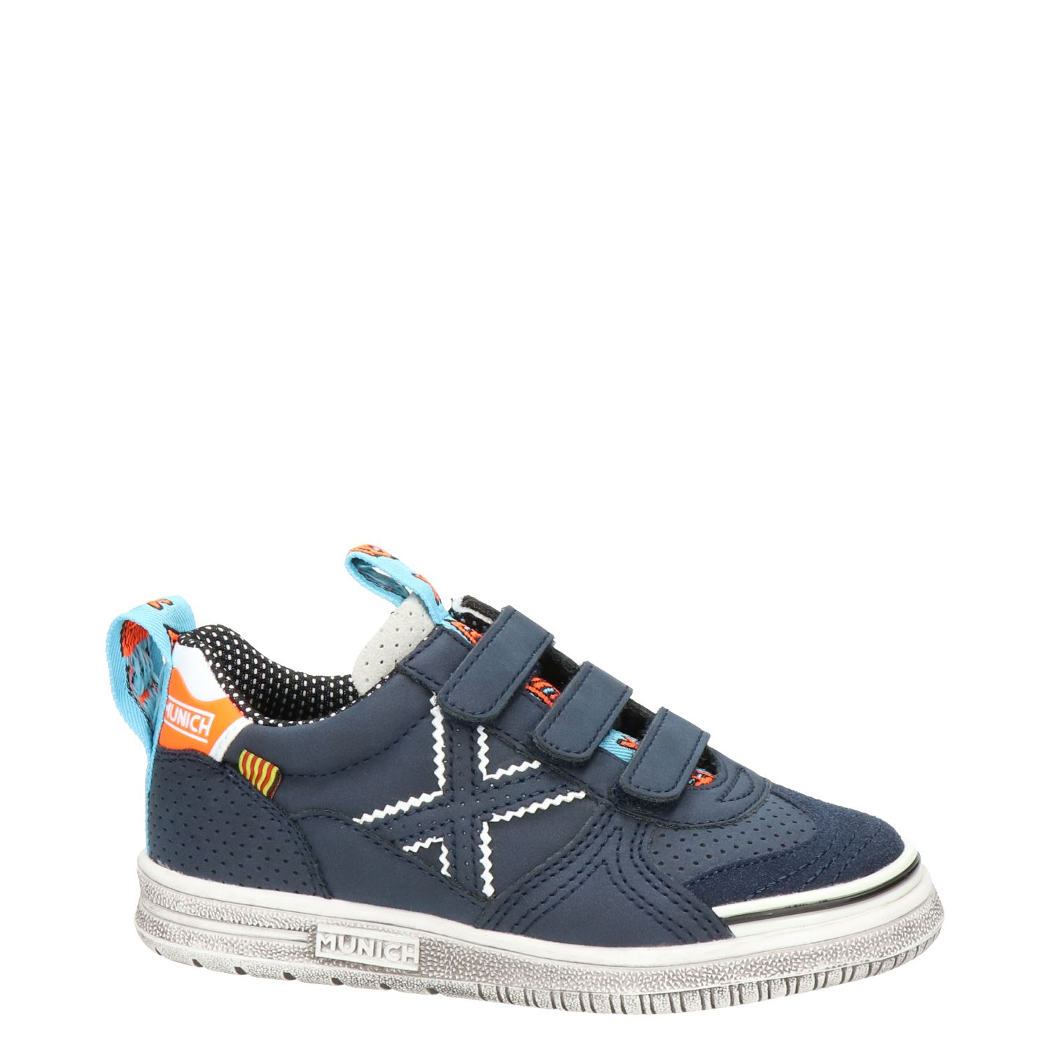 Munich - Klittenbandschoenen voor jongens - Blauw - Nelson.nl