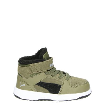 Puma Rebound Layup Fur SD - Klittenbandschoenen - Kaki