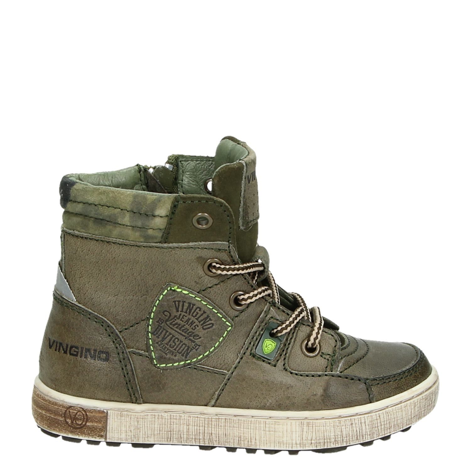 Vingino Rens sneaker, Sneakers, Jongen, Maat 36, groen/wit - Schoenen.nl