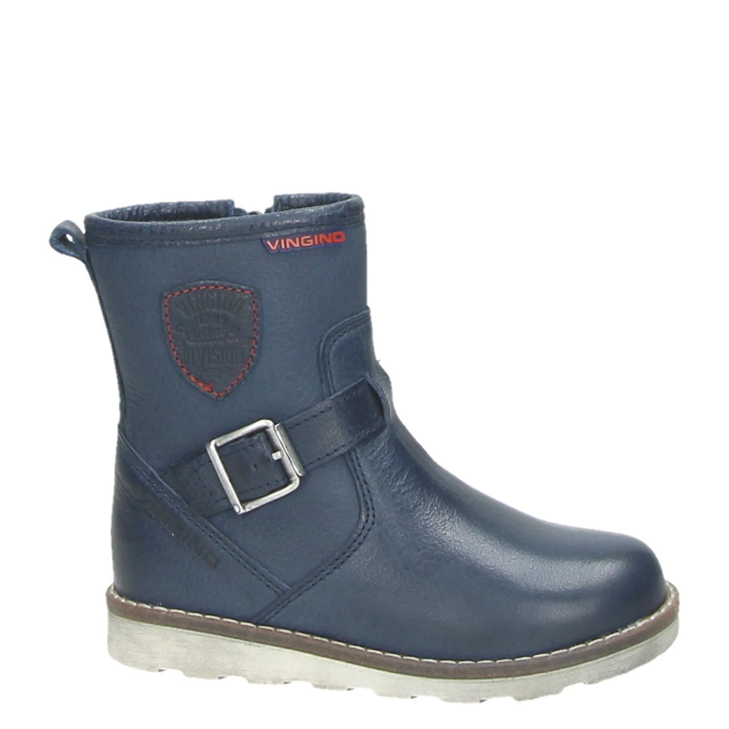 Vingino - Enkellaarsjes voor jongens - Blauw - Shoemixx.nl