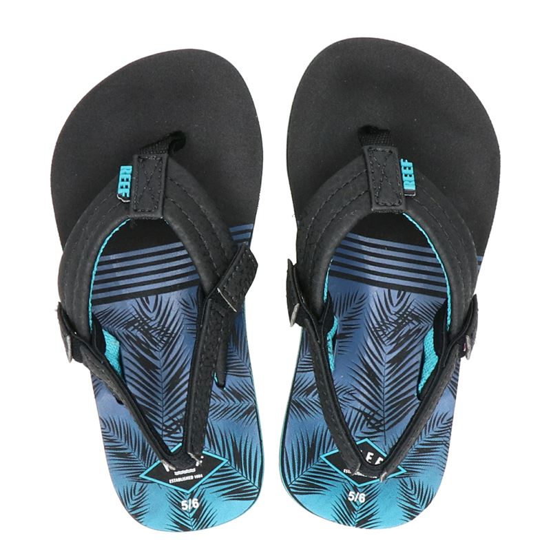 Reef Little Ahi Aqua Palm - Slippers - Blauw