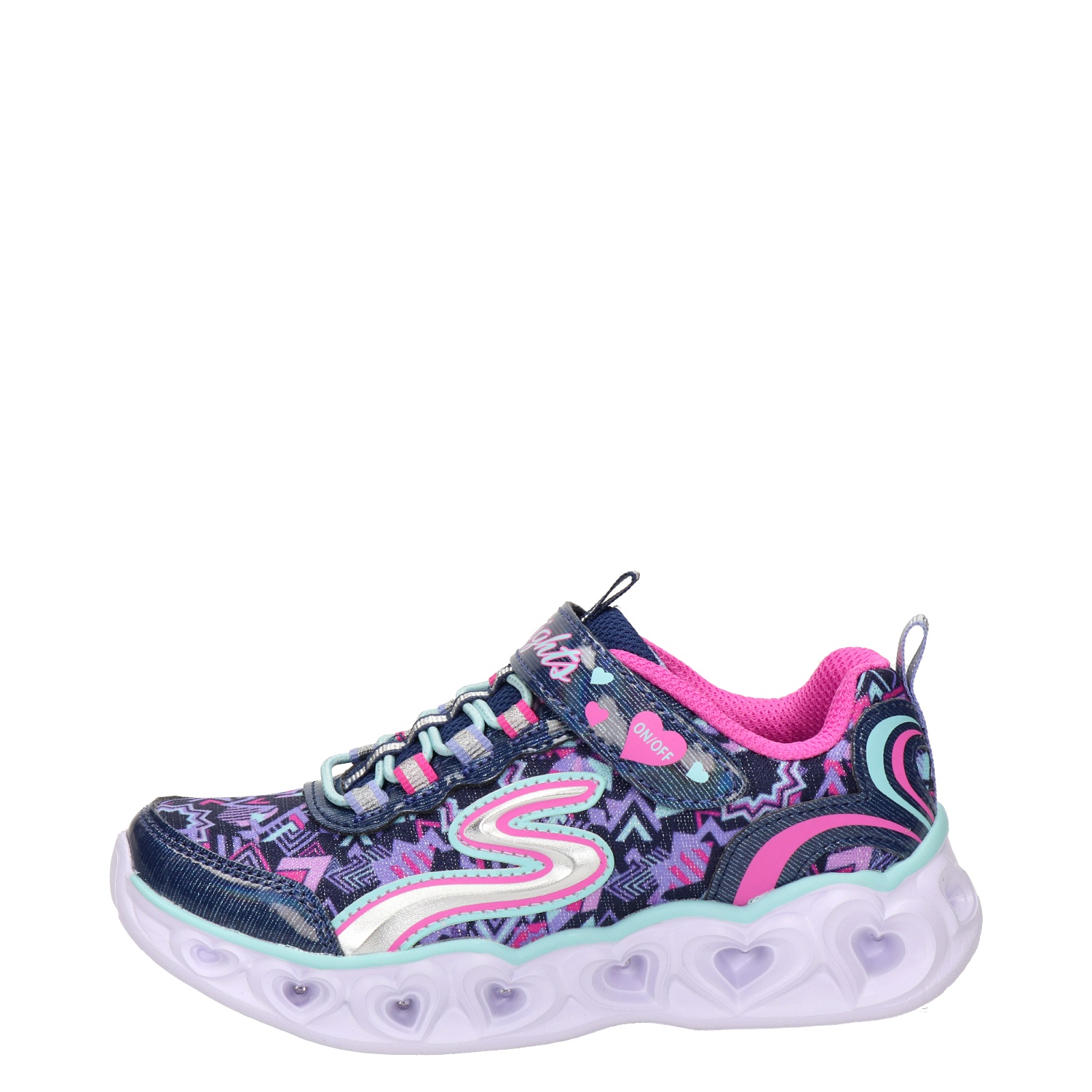 Skechers S-Lights - Klittenbandschoenen voor meisjes - Blauw - Nelson.nl