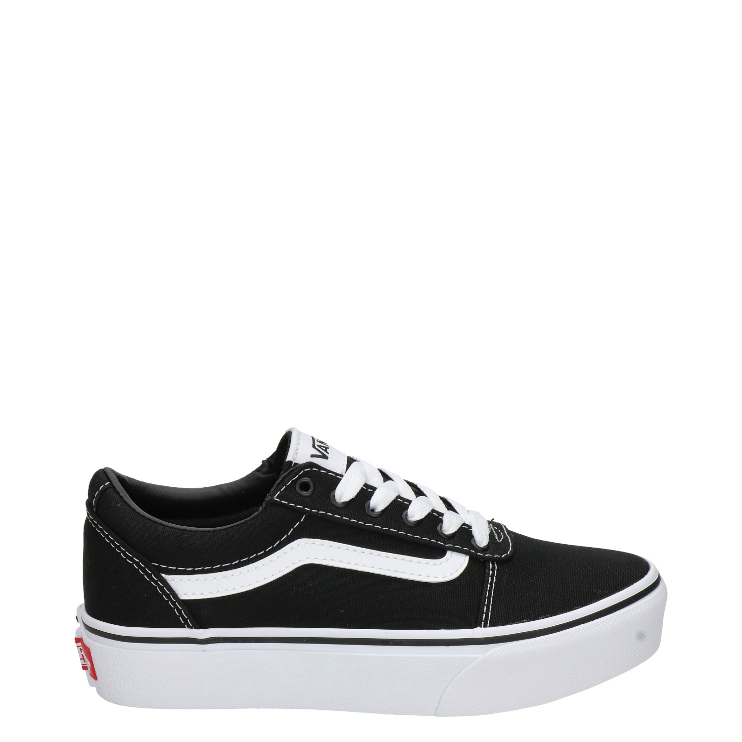 Vans Ward Platform - Lage sneakers voor meisjes - Zwart - Nelson.nl