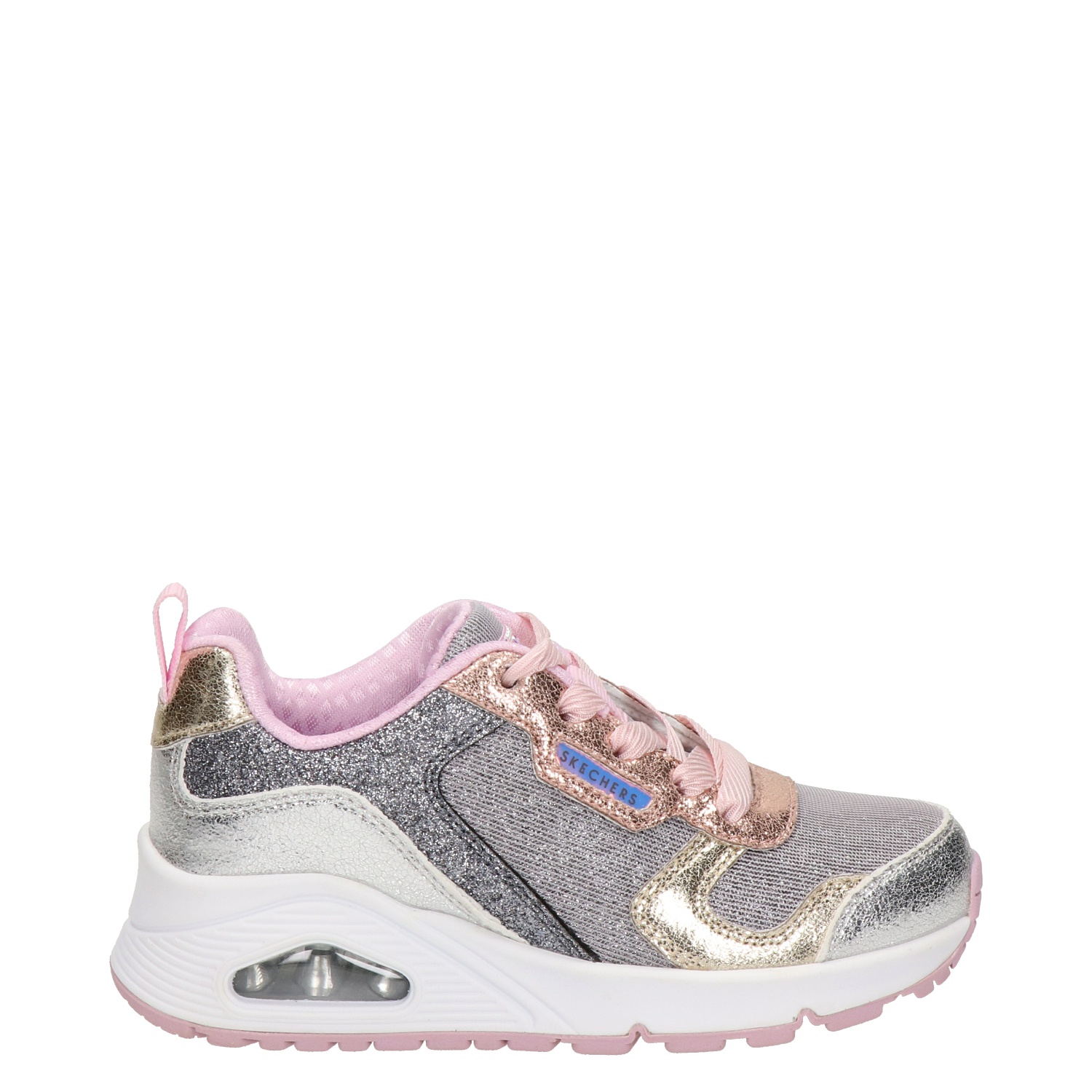 Skechers Uno lite - Lage sneakers voor meisjes - Zilver - Shoemixx.nl