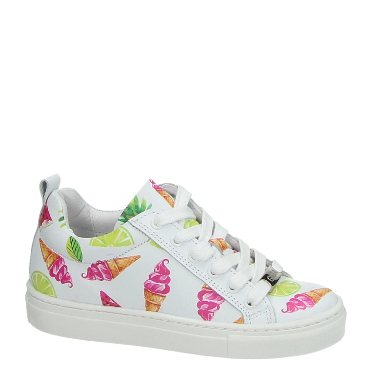 Giga - Lage sneakers voor meisjes - Wit - Nelson.nl