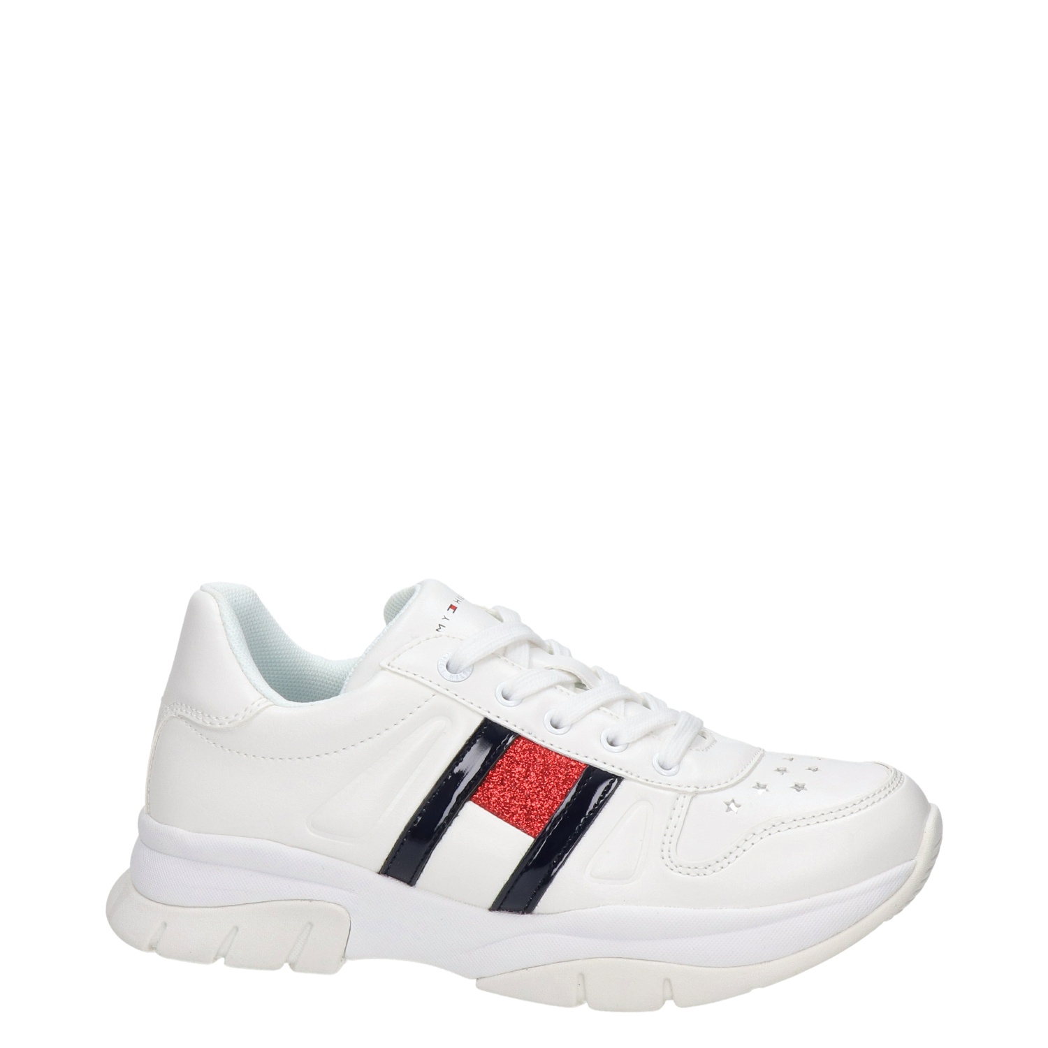 Tommy Hilfiger - Lage sneakers voor meisjes - Wit - Nelson.nl