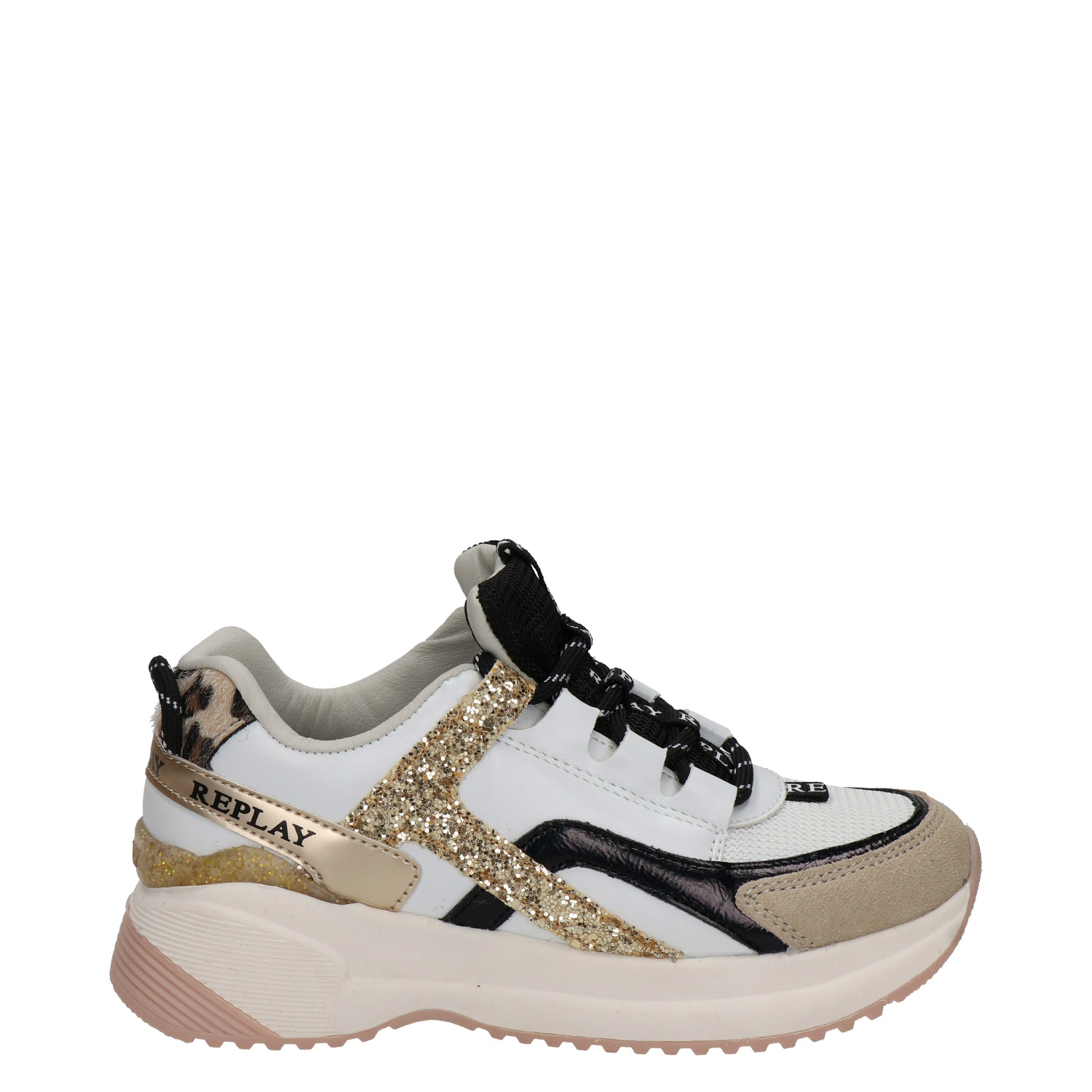 Replay Flys - Dad Sneakers voor meisjes - Beige - Nelson.nl