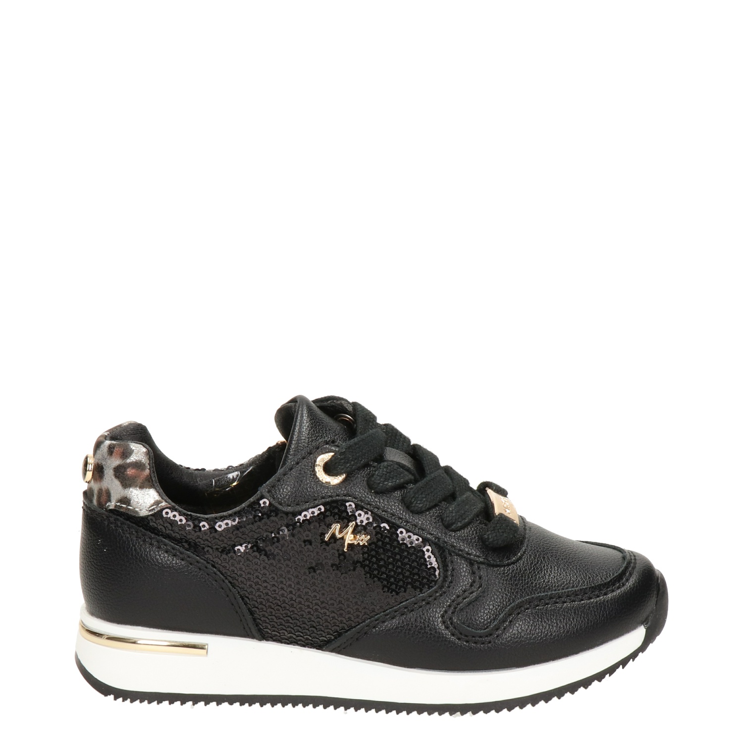 Mexx Eflin - Lage sneakers voor meisjes - Zwart - Nelson.nl