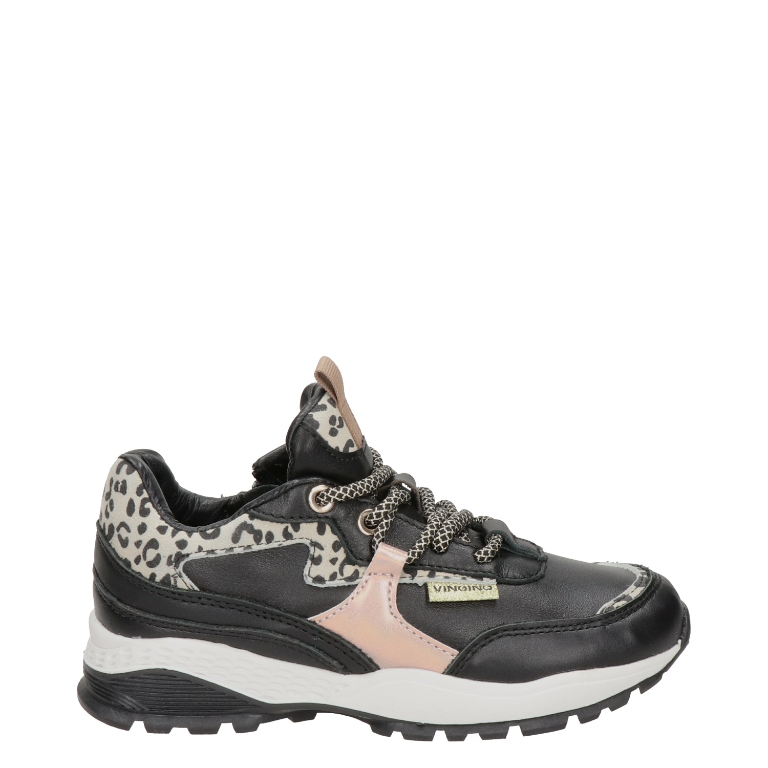 Vingino Mandy - Lage sneakers voor meisjes - Zwart - Nelson.nl